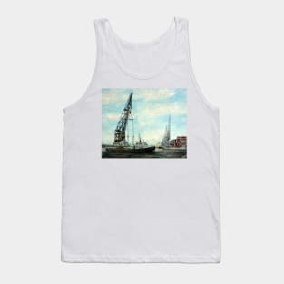 PLA CRANE SHIP SAMSON IN VICTORIA DOCKS  LONDON Tank Top